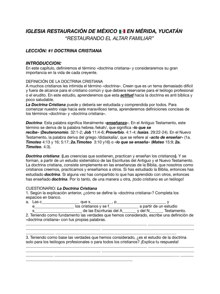 SPC-La Doctrina Cristiana (#1) | PDF | Biblia | Teología