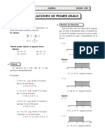 Inecuaciones de Primer Grado