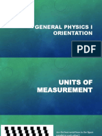 General Physics I Orientation
