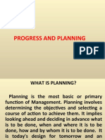 Progress & Planning