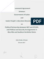 Framework Agreement - South Kordofan and Blue Nile