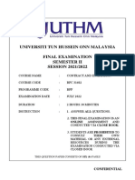 Universiti Tun Hussein Onn Malaysia Final Examination Semester Ii SESSION 2021/2022