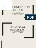 Key Concepts in Ethics: Week 2 - Ethics Pamantasan NG Lungsod NG Muntinlupa AY 2021-2022, 2 Semester