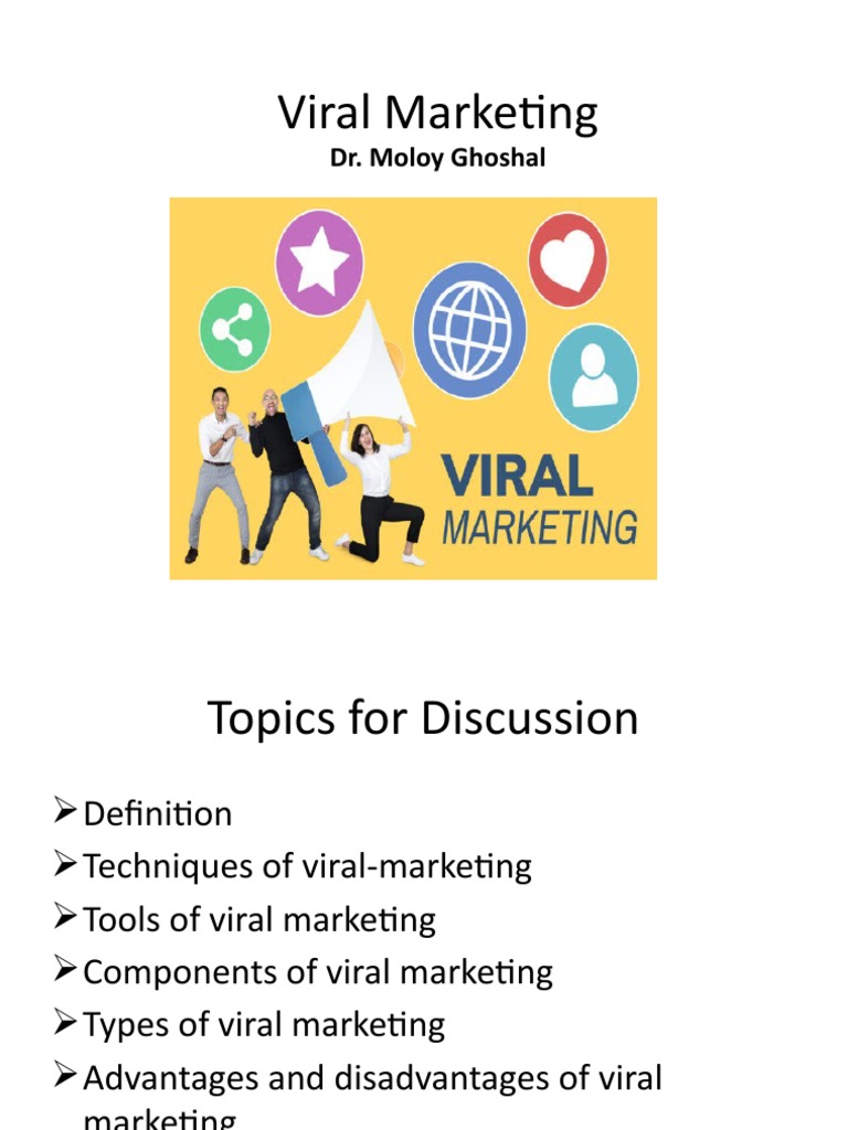 Viral Marketing Dr Moloy Ghoshal Pdf Communication Promotion
