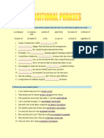 Prepositional Phrases Grammar Drills 125253