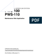 PWS-100 MaintenanceWebApplication OperationManual