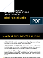 ARGUMENTASI HUKUM and LEGAL OPINION