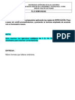 Taller 3.2.-Ejercicios Derivadas ALG, TRASC Por Regla de La Cadena