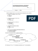 Prueba Ciencia Vertebrados e Invertebrados 2 Basico