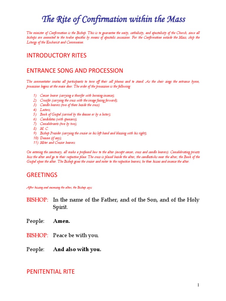 Catholic Rite Of Confirmation Pdf – JZAAG