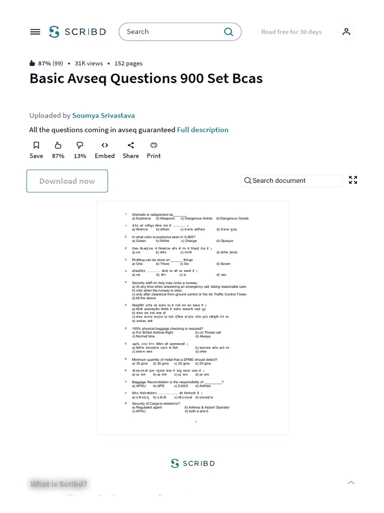 Basic Avseq Questions 900 Set Bcas - PDF - Aviation - Nature | PDF ...