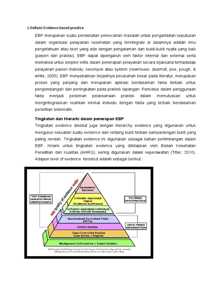 Tingkatan Dan Hierarki Dalam Penerapan Ebp Pdf