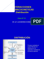CLASE - 10 - INTERACCIONES - FARMACOCINETICAS - A - NIVEL - DE - DISTRIBUCION - Revisado 2022