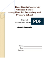 Quadrilaterals: Grade 9 Mathematic Worksheet