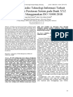 Manajemen Risiko Teknologi Informasi Terkait Manipulasi Dan Peretasan Sistem Pada Bank XYZ Tahun 2020 Menggunakan ISO 31000:2018