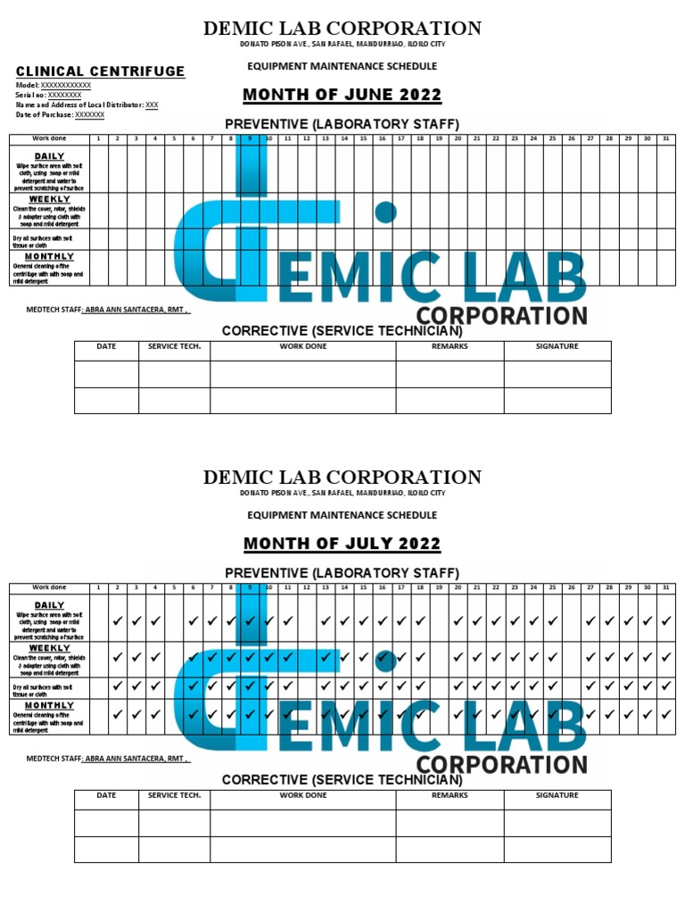 Demic Lab Corporation: Month of June 2022 | PDF | Rotating Machines ...