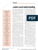 Leaders Need Understanding: Ealth ARE