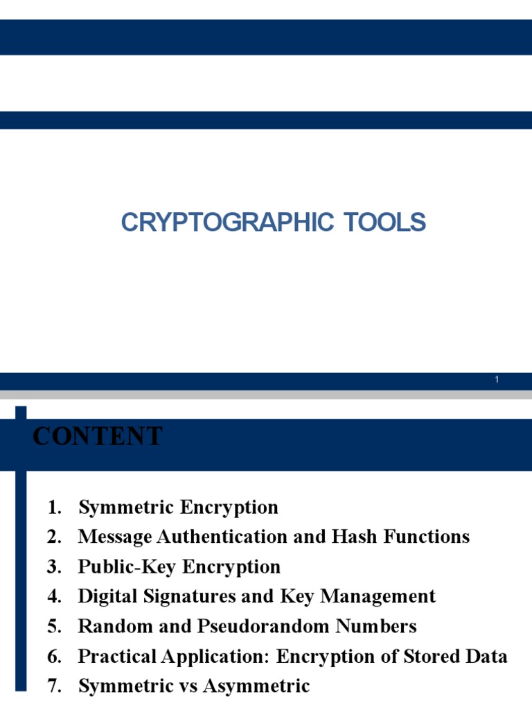 Cryptographic Tools PDF Cryptography Public Key Cryptography
