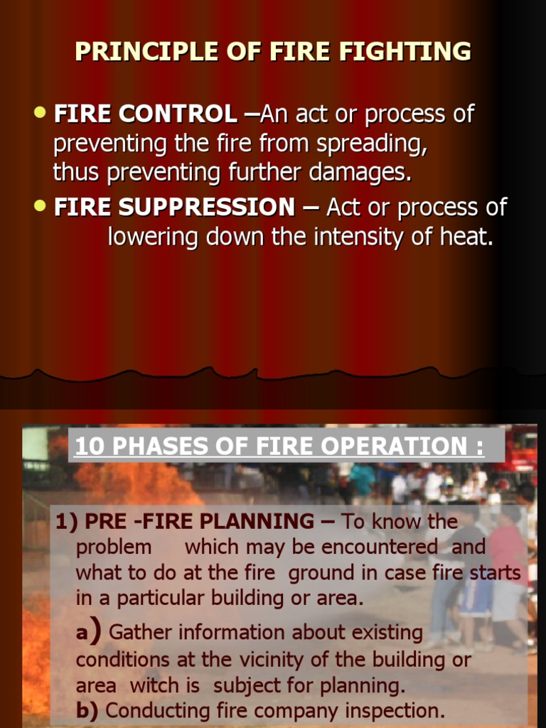 Principle of Fire Fighting | PDF | Fires | Firefighter