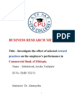 Business Research Methods: Title: - Investigate The Effect of Selected On The Employee's Performance in