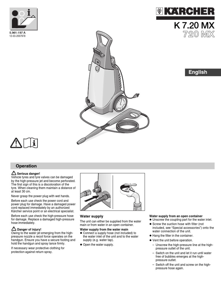 K 7.20 MX 720 MX: English | PDF | Power Supply | Valve
