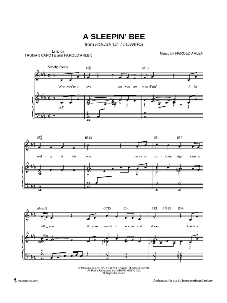 A Sleepin Bee | PDF