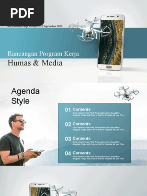 Mobile Control Drone PowerPoint Templates