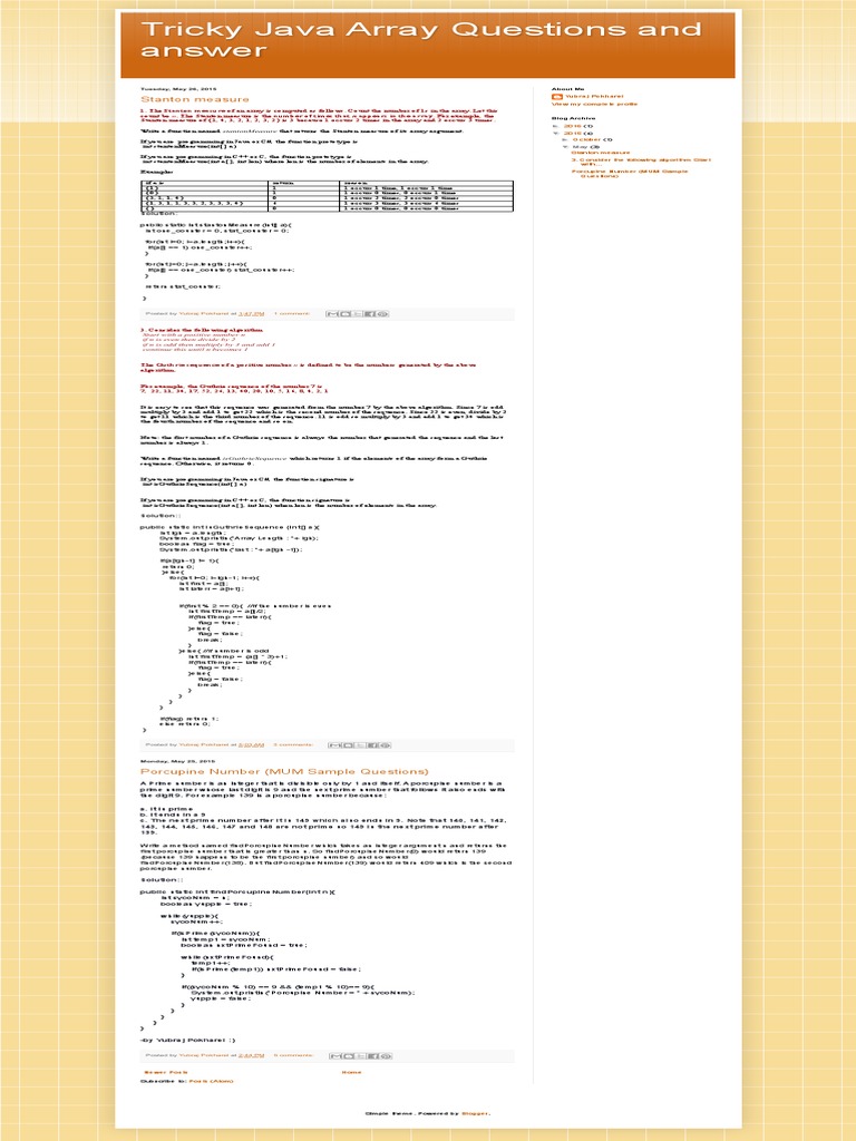 Java Array Challenges Explained | PDF | Array Data Structure | Algorithms