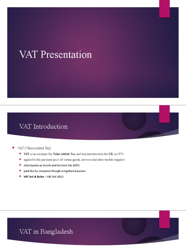 vat presentation