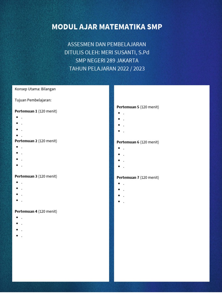 Modul Ajar Bilangan Pdf