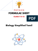 PHYSICS FORMULAE SHEET CLASS 11 & 12