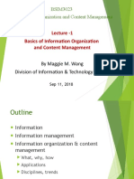 Lecture - 1 Basics of Information Organization and Content Management