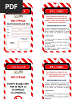 Tarjeta de Bloqueo LOTO Editable | PDF