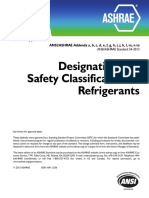 Designation and Safety Classification of Refrigerants: 2015 Supplement