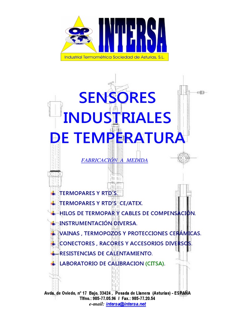 Sensores de Temperatura Intersa | PDF | Par termoeléctrico | Resistor
