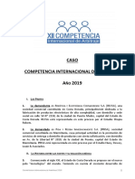 2019 - Competencia Arbitraje El Caso