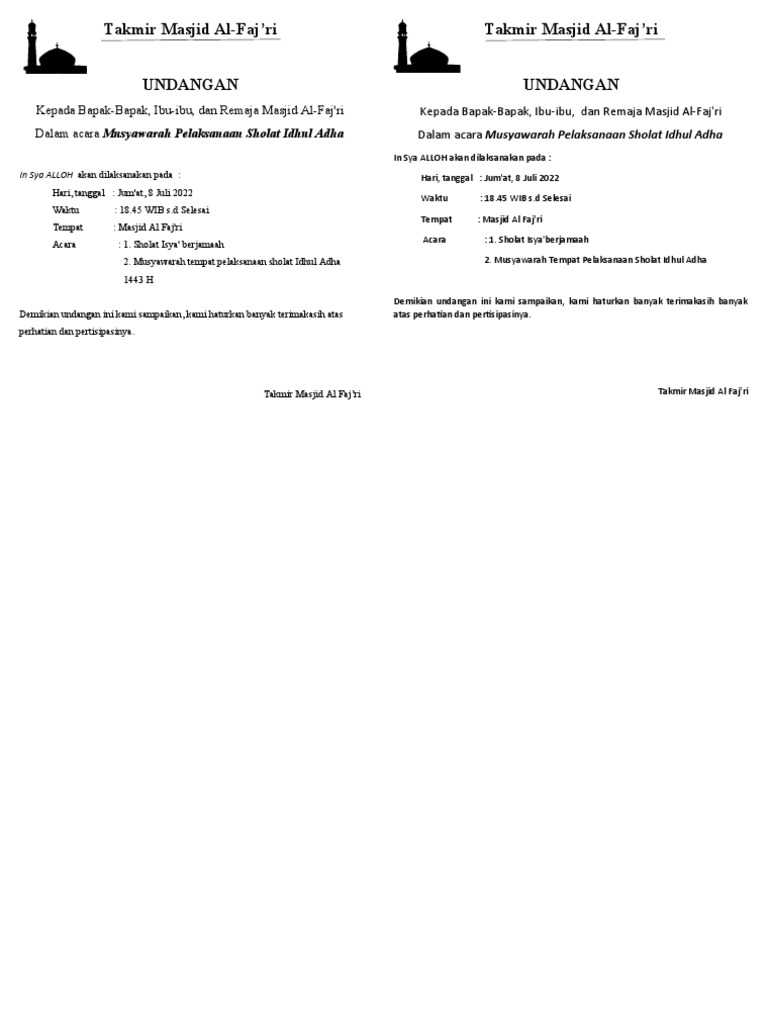 Undangan Khataman | PDF