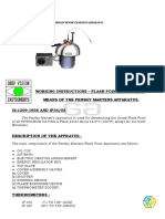 Working Instructions - Flash Point (Closed) by Means of The Pensky Martens Apparatus