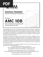 Amc 10B: Solutions Pamphlet