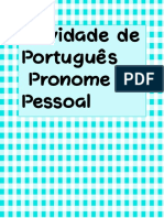 Atividade de Português Pronome Pessoal