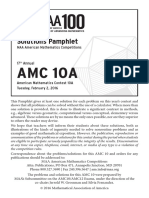 Amc 10A: Solutions Pamphlet
