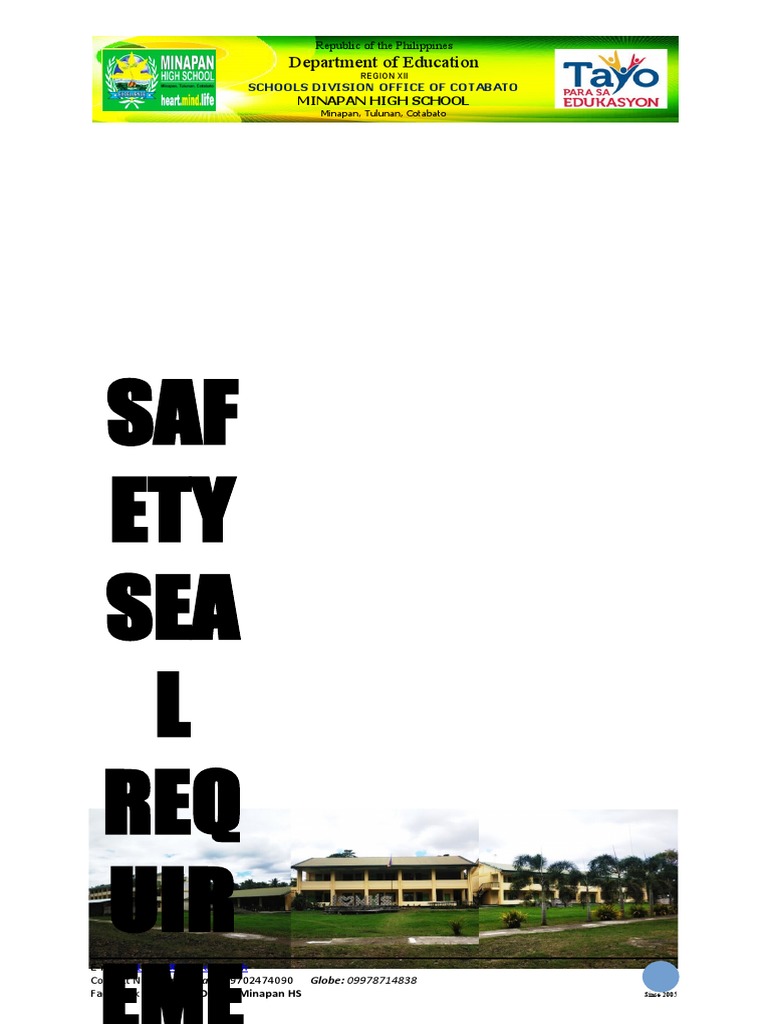 Safety Seal Requirements For FaceToface Classes Sy 20212022