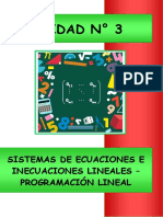 3 Unidad N 3 Sistemas de Ecuaciones e Inecuaciones Lineales