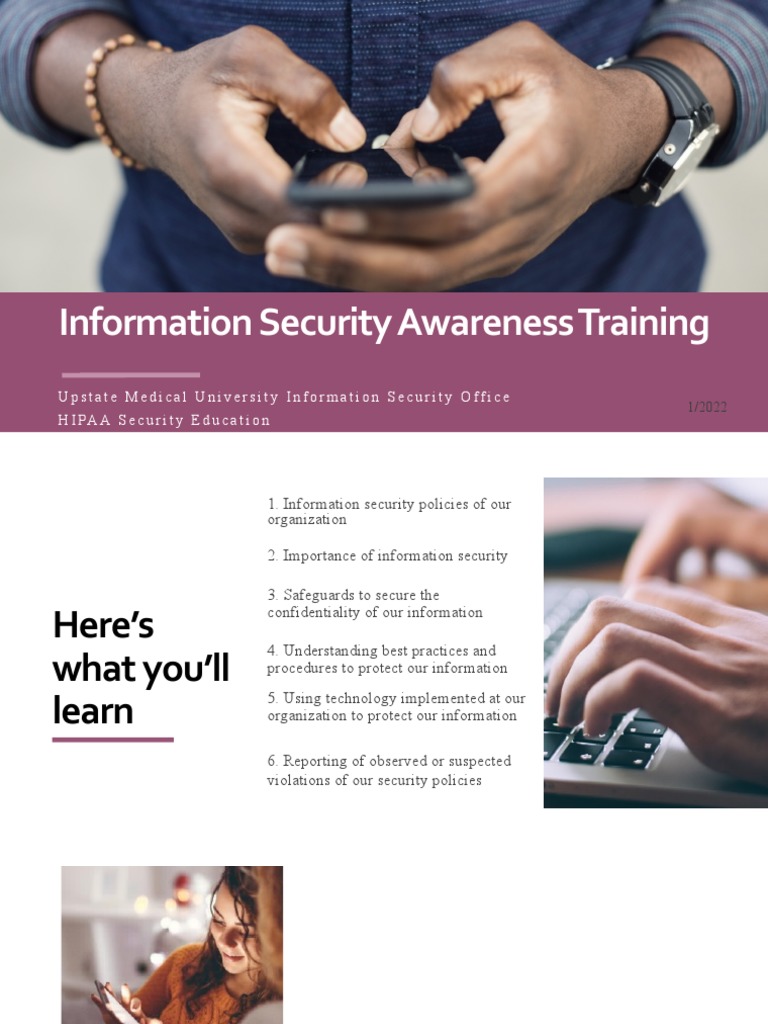 Information Security Awareness Training 2022 | PDF | Information