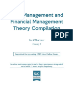 Cost Management and Financial Management Theory Compilation: For CMA Inter Group 2