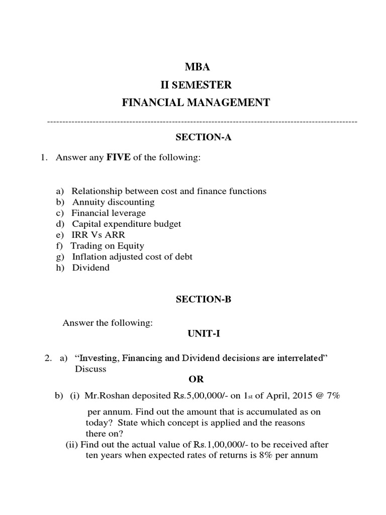 Financial Management Concepts and Analysis | PDF | Cost Of Capital ...