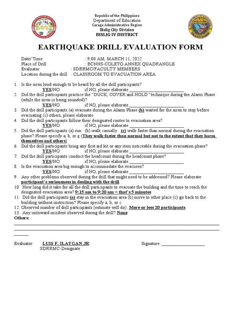 California earthquake drill