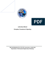 Laboratory Manual Principles, Procedures and Reporting