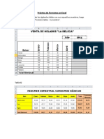 Práctica de Formatos en Excel
