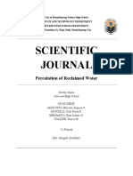 Scientific Journal: Percolation of Reclaimed Water